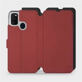Hülle für Samsung Galaxy M21 - Farbe Dunkelrot mit Schwarz