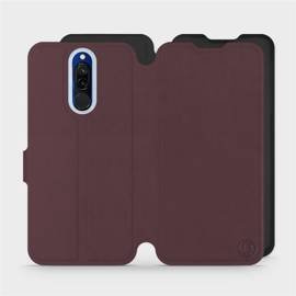 Hülle für Xiaomi Redmi 8 - Farbe Burgund mit Schwarz