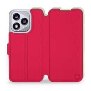 Hülle für Huawei Honor 400 Lite - Farbe Rot mit Platin