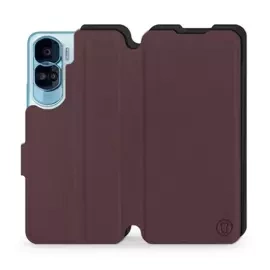 Hülle für Huawei Honor 90 Lite - Farbe Burgund mit Schwarz