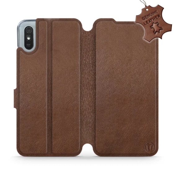 Hülle für Xiaomi Redmi 9A - Farbe Brown Leather