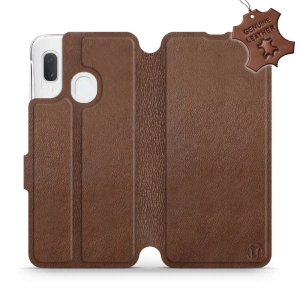 Hülle für Samsung Galaxy A20e - Farbe Brown Leather