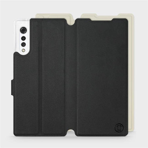 Hülle für LG Velvet - Farbe Schwarz mit Platin