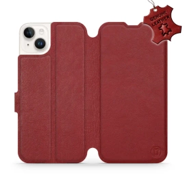 Hülle für Apple iPhone 14 Plus - Farbe Dark Red Leather
