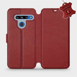 Hülle für LG G8s ThinQ - Farbe Dark Red Leather