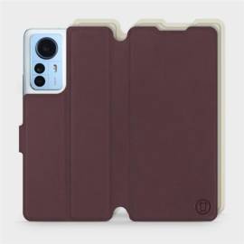 Hülle für Xiaomi 12 Pro - Farbe Burgund mit Platin