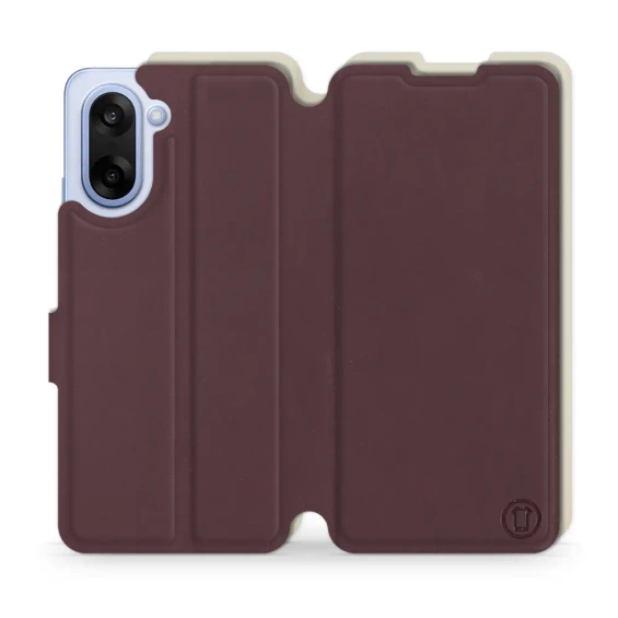 Hülle für OnePlus Nord CE5 - Farbe Burgund mit Platin