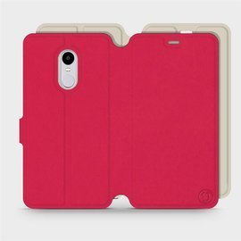 Hülle für Xiaomi Redmi Note 4 - Farbe Rot mit Platin