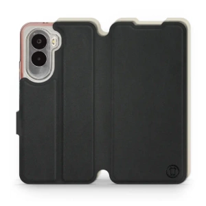 Hülle für Xiaomi POCO M7 - Farbe Schwarz mit Platin