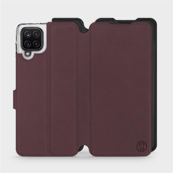 Hülle für Samsung Galaxy M12 - Farbe Burgund mit Schwarz