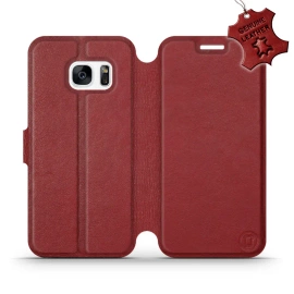 Hülle für Samsung Galaxy S7 - Farbe Dark Red Leather