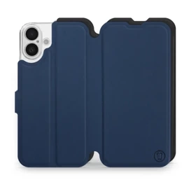 Hülle für Apple iPhone 16 Plus - Farbe Marine mit Schwarz