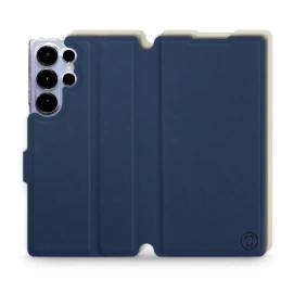 Hülle für Samsung Galaxy S25 Ultra - Farbe Marineblau mit Platin