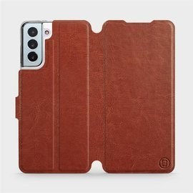 Hülle für Samsung Galaxy S21 Plus - Farbe Brown&Orange