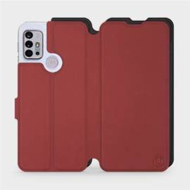 Hülle für Motorola Moto G10 - Farbe Dunkelrot mit Schwarz