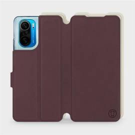 Hülle für Xiaomi POCO F3 - Farbe Burgund mit Platin