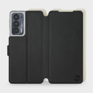 Hülle für Motorola Edge 20 - Farbe Schwarz mit Platin