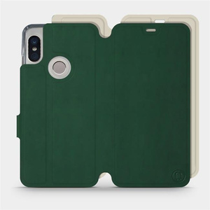 Hülle für Xiaomi Redmi Note 5 - Farbe Grün mit Platin