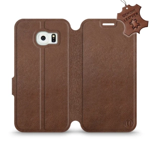 Hülle für Samsung Galaxy S6 Edge - Farbe Brown Leather