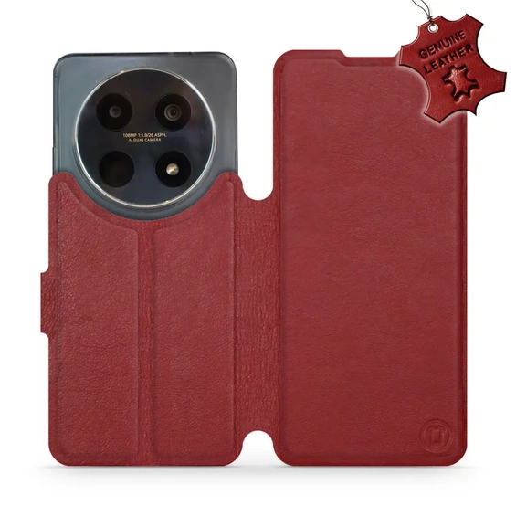 Hülle für Huawei Nova 12i - Farbe Dark Red Leather