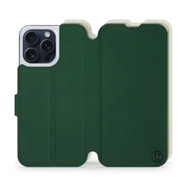 Hülle für Apple iPhone 15 Pro Max - Farbe Grün mit Platin
