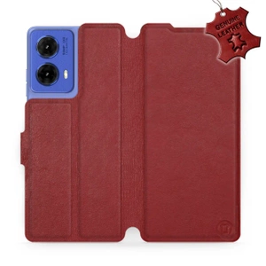 Hülle für Motorola Moto G85 5G - Farbe Dark Red Leather