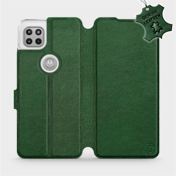 Hülle für Motorola Moto G 5G - Farbe Green Leather