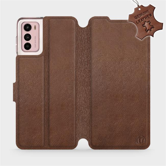 Hülle für Motorola Moto G42 - Farbe Brown Leather