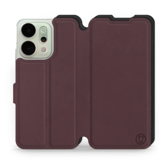Hülle für OPPO Reno 14 Pro 5G - Farbe Burgund mit Schwarz