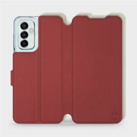 Hülle für Samsung Galaxy M23 5G - Farbe Dunkelrot mit Platin