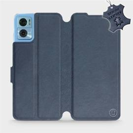 Hülle für Motorola Moto E22 - Farbe Blue Leather