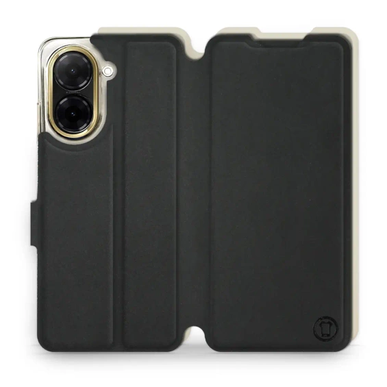 Hülle für Xiaomi Redmi A5 - Farbe Schwarz mit Platin