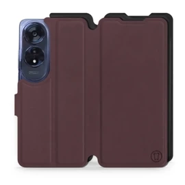 Hülle für OPPO A60 - Farbe Burgund mit Schwarz