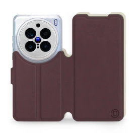 Hülle für Vivo X200 Pro 5G - Farbe Burgund mit Platin