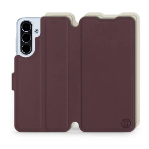 Hülle für Samsung Galaxy A56 5G - Farbe Burgund mit Platin