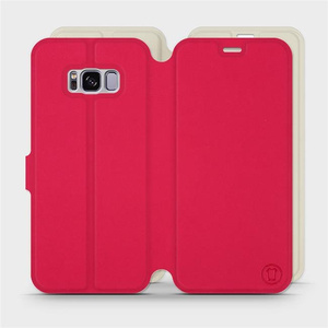 Hülle für Samsung Galaxy S8 - Farbe Rot mit Platin