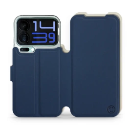 Hülle für Xiaomi 17 Pro Max - Farbe Marineblau mit Platin