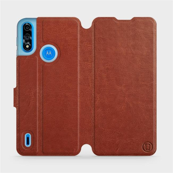 Hülle für Motorola Moto E7 Power - Farbe Brown&Gray