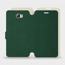 Hülle für Huawei Y6 II Compact - Farbe Grün mit Platin