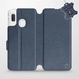 Hülle für Samsung Galaxy A20e - Farbe Blue Leather