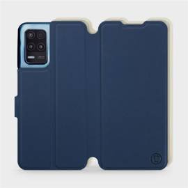 Hülle für Realme 8 5G - Farbe Marineblau mit Platin