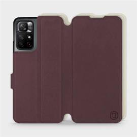 Hülle für Xiaomi Redmi Note 11S 5G - Farbe Burgund mit Platin