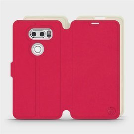 Hülle für LG V30 - Farbe Rot mit Platin