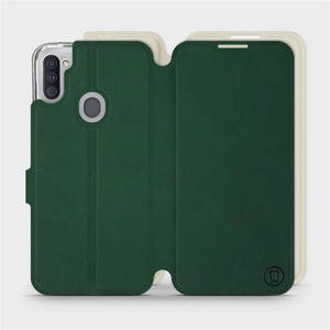 Hülle für Samsung Galaxy M11 - Farbe Grün mit Platin