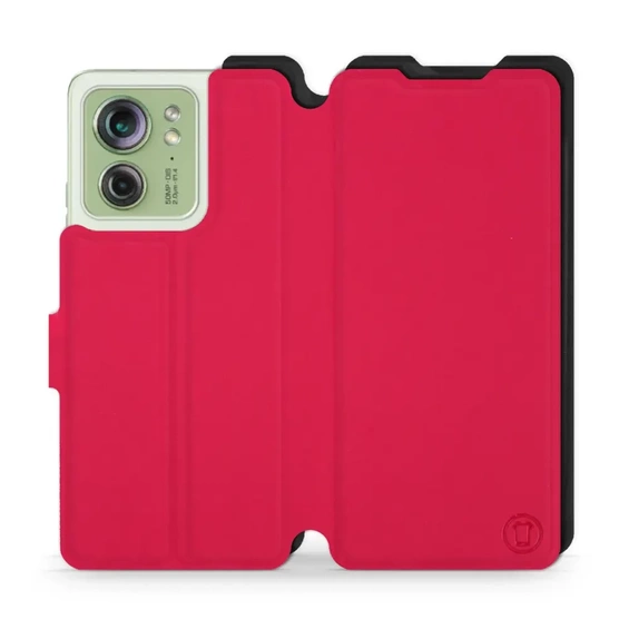 Hülle für Motorola Edge 40 - Farbe Rot mit Schwarz