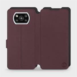 Hülle für Xiaomi POCO X3 Pro - Farbe Burgund mit Schwarz