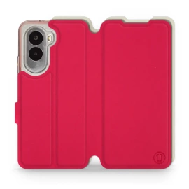 Hülle für Xiaomi POCO M7 - Farbe Rot mit Platin
