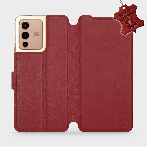 Hülle für Vivo V23 5G - Farbe Dark Red Leather