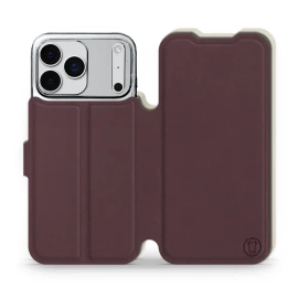 Hülle für Apple iPhone 17 Pro Max - Farbe Burgund mit Platin