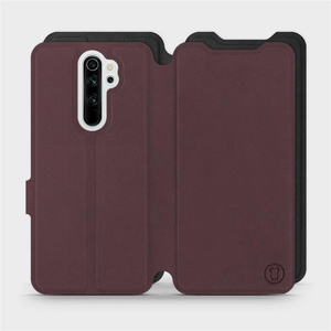 Hülle für Xiaomi Redmi Note 8 Pro - Farbe Burgund mit Schwarz